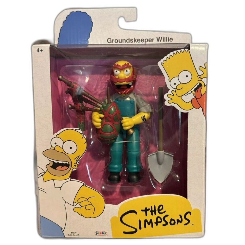 Jakks Pacific The Simpsons Groundskeeper Willie Action Figure 5 Inch Wave 1 New